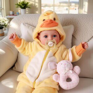 Realistic Baby Doll Set Includes 15 Inch Soft Body Doll Outfit Bottle